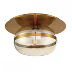 QN-NOTTINGHAM-F-M-AB Nottingham 1 Light Ceiling Flush Medium Antique Brass