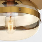 QN-NOTTINGHAM-F-S-AB Nottingham 1 Light Ceiling Flush Small Antique Brass