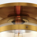 QN-NOTTINGHAM-F-S-AB Nottingham 1 Light Ceiling Flush Small Antique Brass