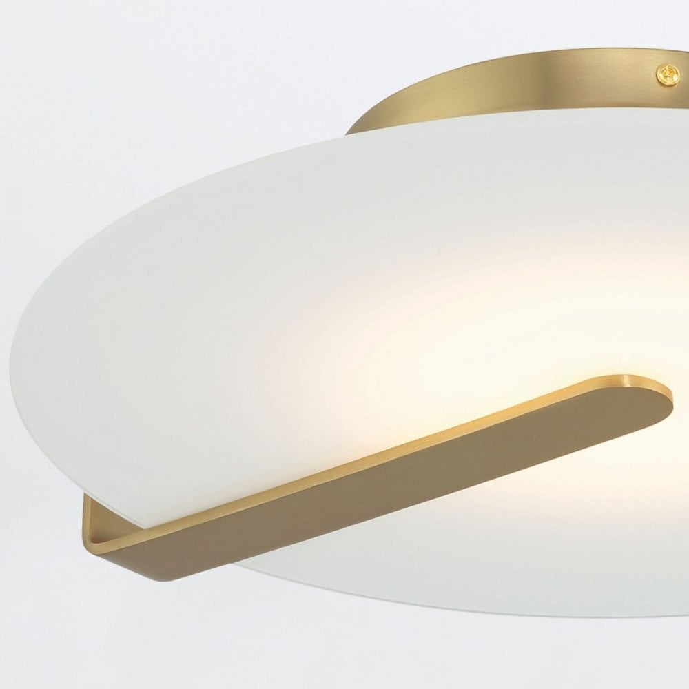 QN-NUVOLA-F-M-BG Nuvola LED Medium Ceiling / Wall Light Brushed Gold