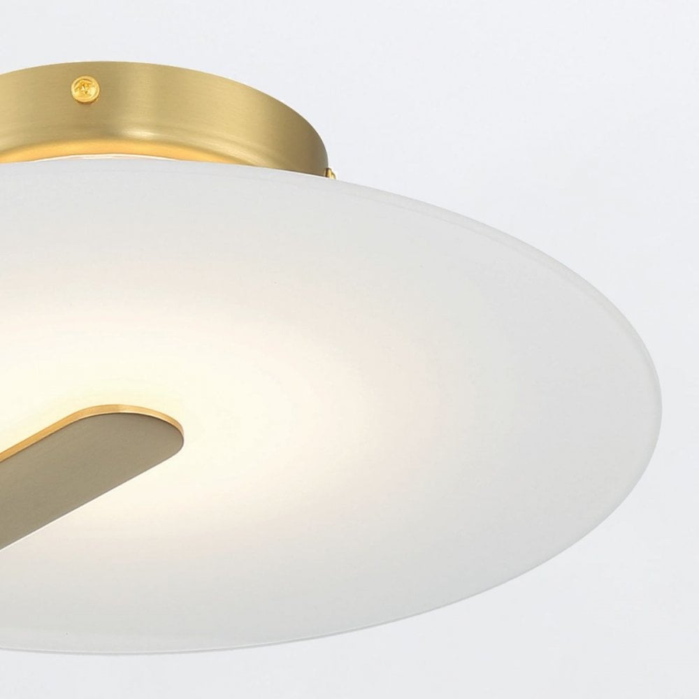 QN-NUVOLA-F-S-BG Nuvola LED Small Ceiling / Wall Light Brushed Gold