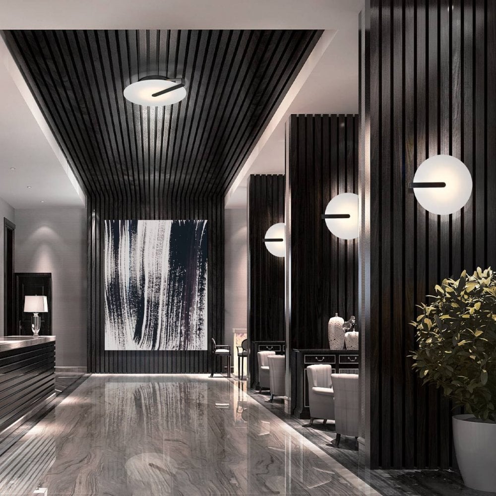 QN-NUVOLA-F-S-BK Nuvola LED Small Ceiling / Wall Light Matte Black