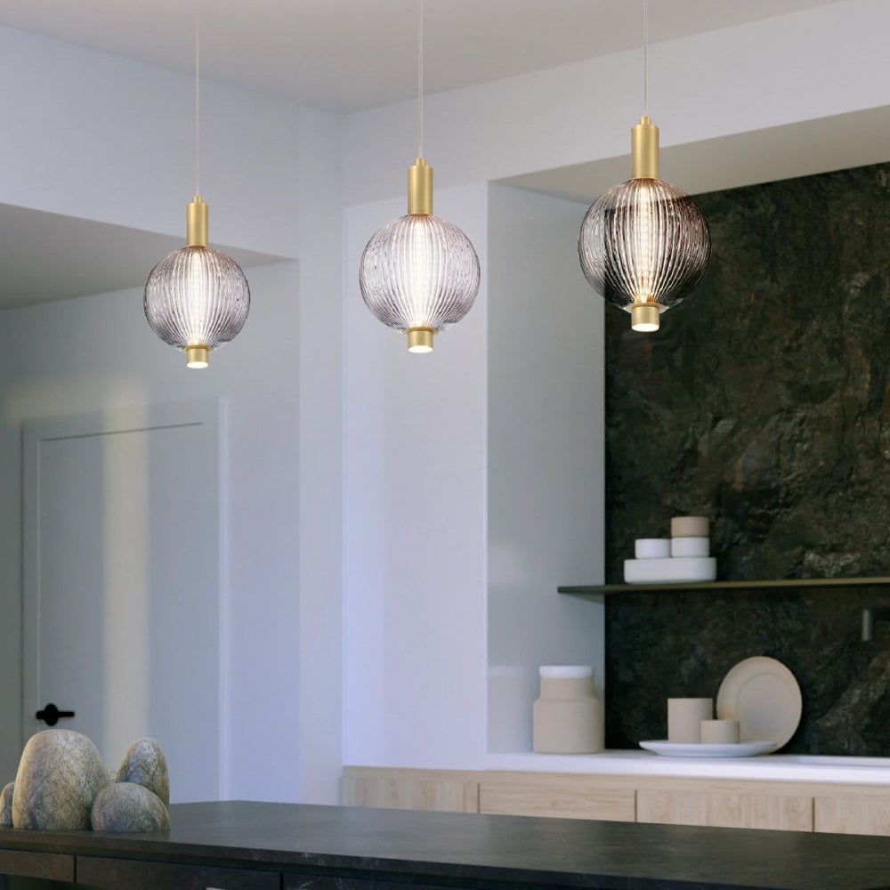 QN-PALMAS-1MP-BG Palmas 1 Light LED Mini Pendant Brushed Gold