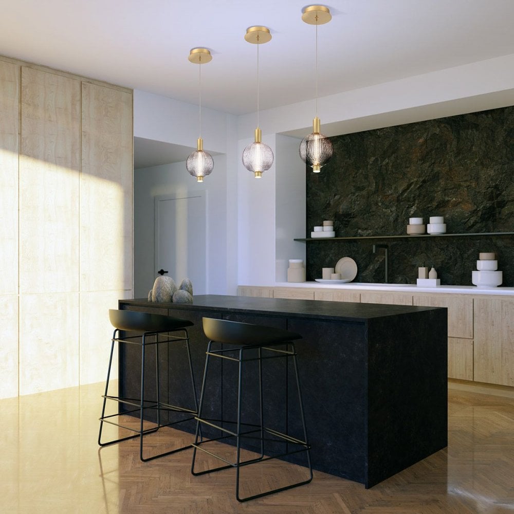 QN-PALMAS-1MP-BG Palmas 1 Light LED Mini Pendant Brushed Gold