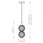 QN-PALMAS-2MP-BG Palmas 2 Light LED Mini Pendant Brushed Gold