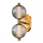 QN-PALMAS-2W-BG Palmas 2 Light LED Bathroom Wall Light Brushed Gold