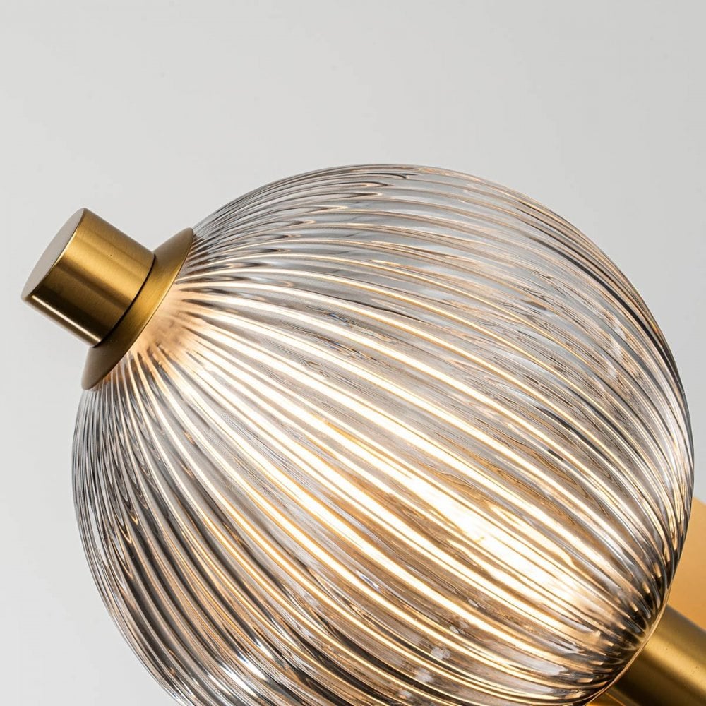 QN-PALMAS-2W-BG Palmas 2 Light LED Bathroom Wall Light Brushed Gold