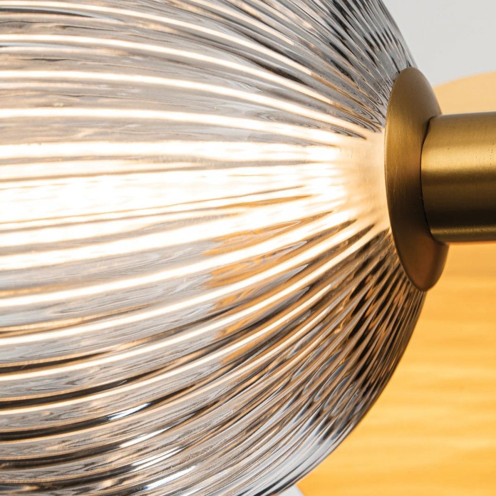 QN-PALMAS-2W-BG Palmas 2 Light LED Bathroom Wall Light Brushed Gold