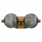 QN-PALMAS-2W-BG Palmas 2 Light LED Bathroom Wall Light Brushed Gold