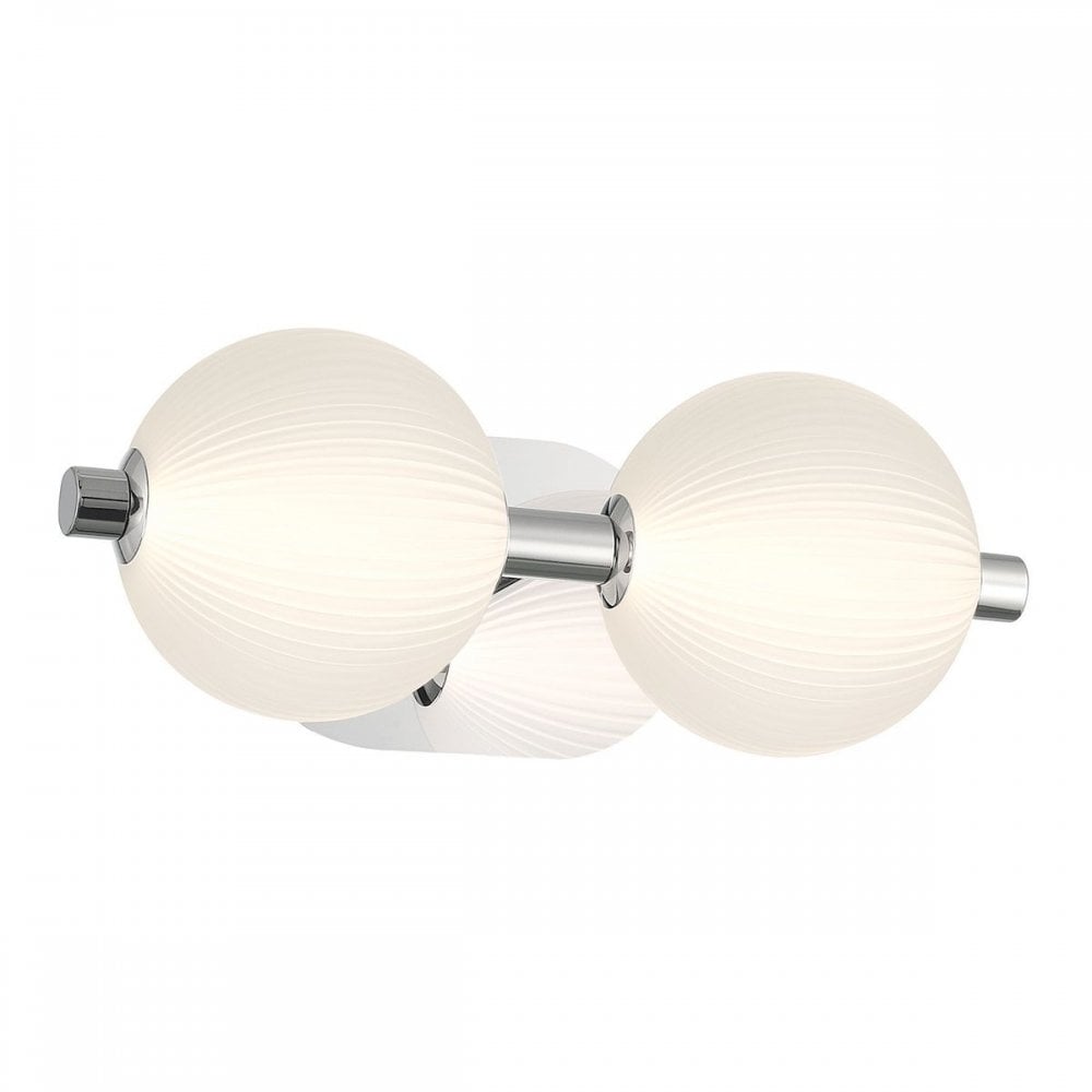 QN-PALMAS-2W-PN Palmas 2 Light LED Bathroom Wall Light Polished Nickel