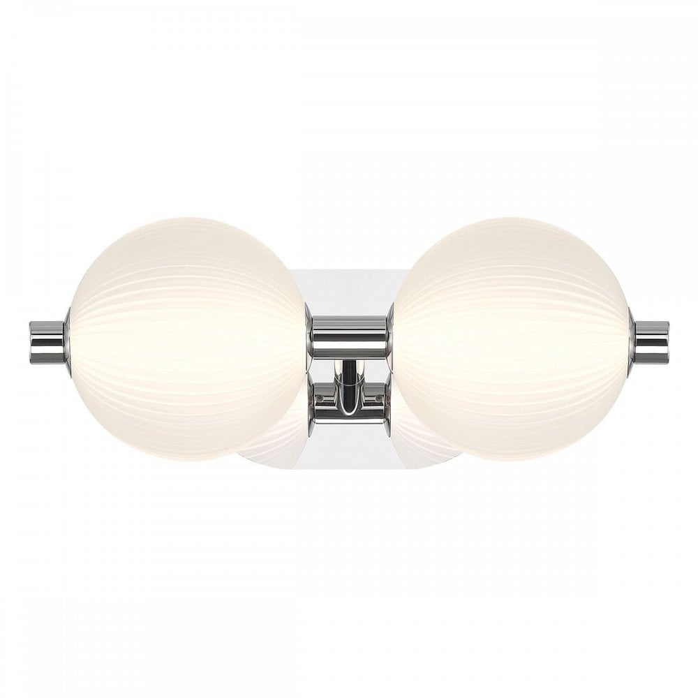 QN-PALMAS-2W-PN Palmas 2 Light LED Bathroom Wall Light Polished Nickel