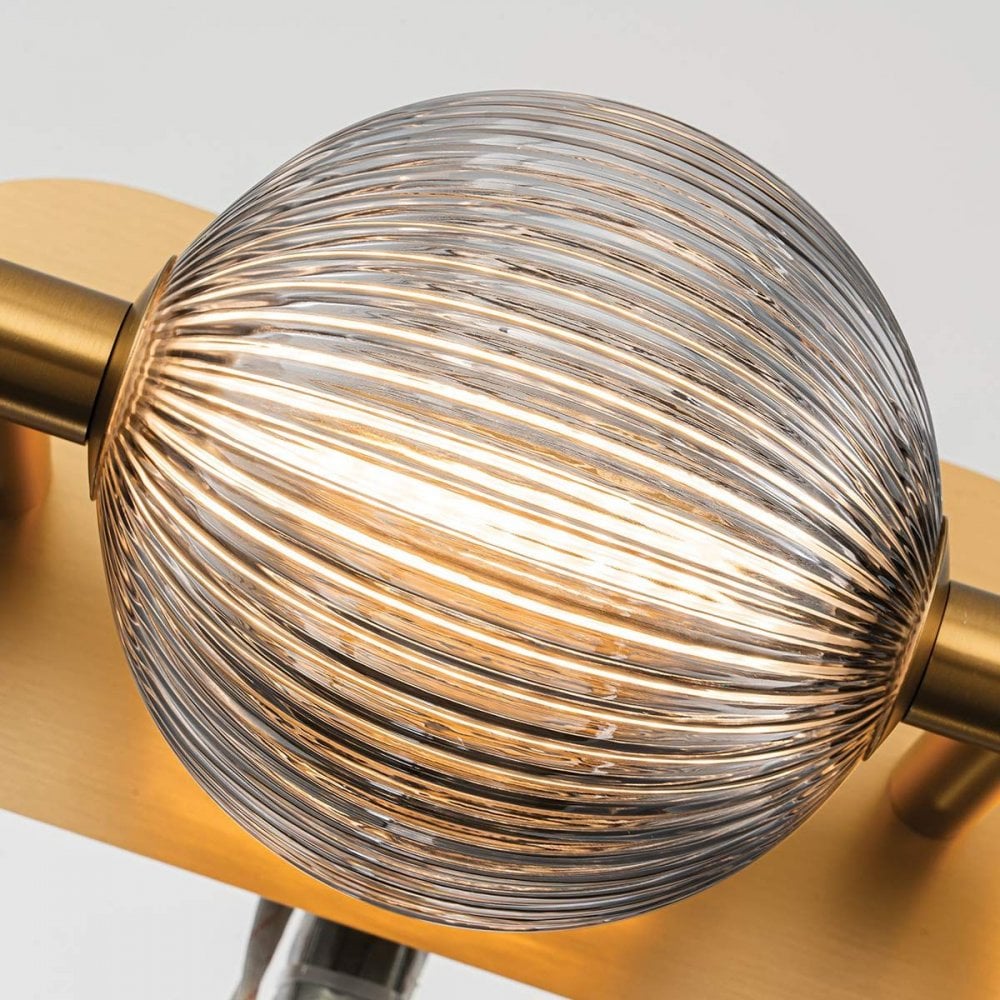 QN-PALMAS-3W-BG Palmas 3 Light LED Bathroom Wall Light Brushed Gold