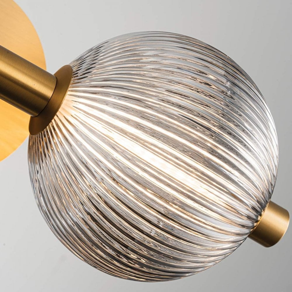 QN-PALMAS-3W-BG Palmas 3 Light LED Bathroom Wall Light Brushed Gold