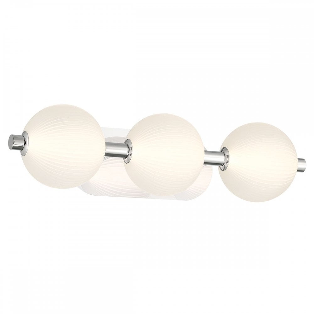 QN-PALMAS-3W-PN Palmas 3 Light LED Bathroom Wall Light Polished Nickel