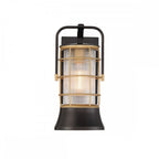 QN-RIVAMAR-S-BLK-GD Rivamar 1 Light Outdoor Wall Light Small Black and Brushed Gold