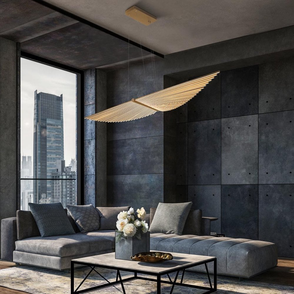 QN-SERAPH-LP-L-BG Seraph LED Chandelier Brushed Gold