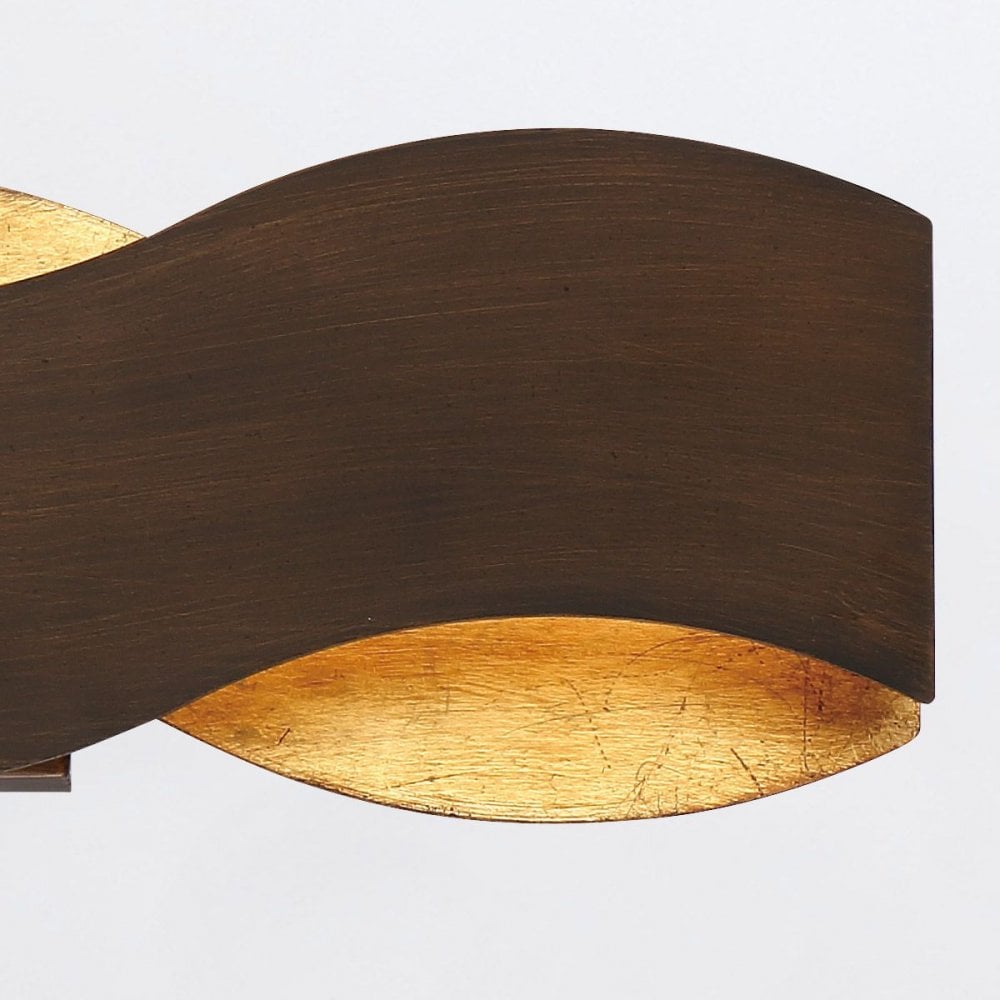 QN-VAUGHAN-1W-BRZ-GD Vaughan LED Wall Light Bronze and Brushed Gold