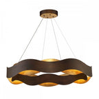 QN-VAUGHAN-P-L-BRZ-GD Vaughan LED Chandelier Large Bronze and Brushed Gold