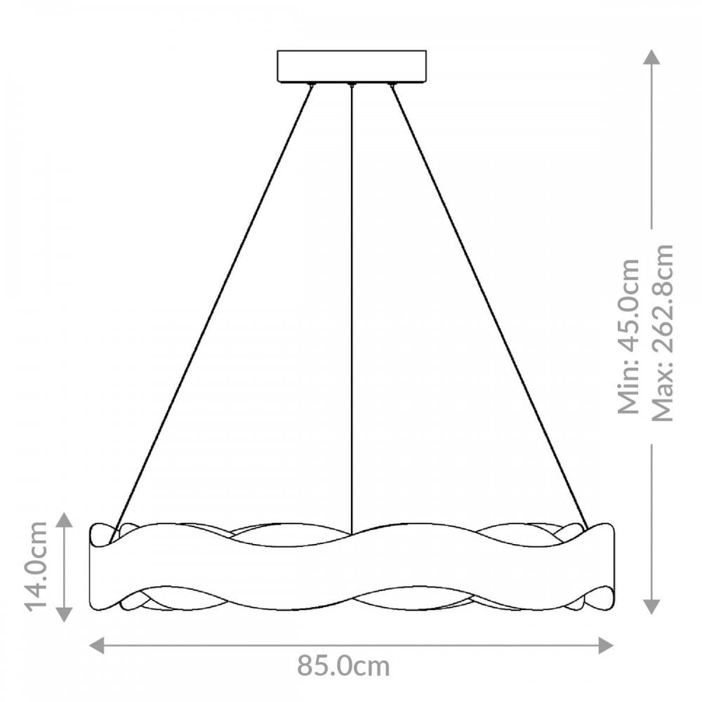QN-VAUGHAN-P-L-BRZ-GD Vaughan LED Chandelier Large Bronze and Brushed Gold