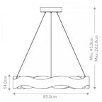 QN-VAUGHAN-P-L-BRZ-GD Vaughan LED Chandelier Large Bronze and Brushed Gold