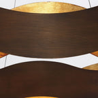 QN-VAUGHAN-P-L-BRZ-GD Vaughan LED Chandelier Large Bronze and Brushed Gold