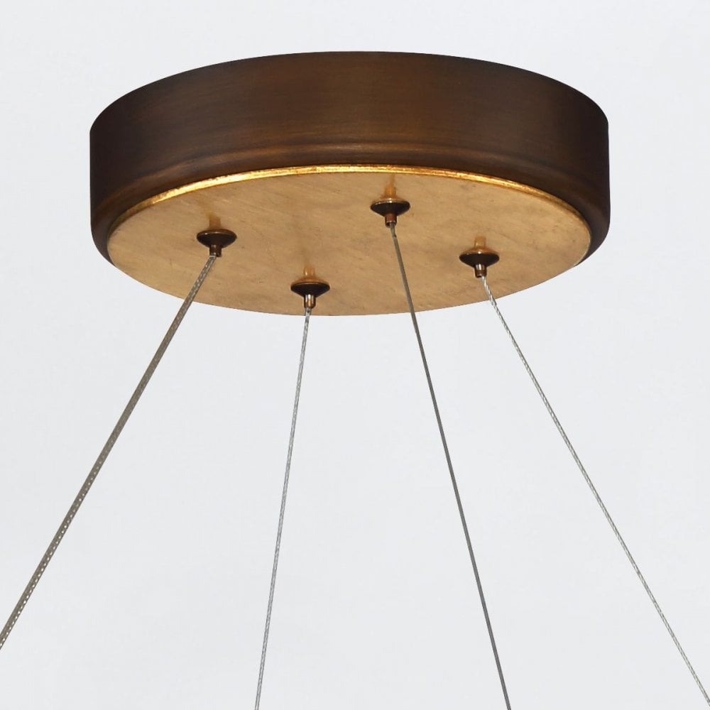QN-VAUGHAN-P-L-BRZ-GD Vaughan LED Chandelier Large Bronze and Brushed Gold