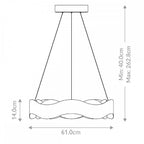 QN-VAUGHAN-P-M-BRZ-GD Vaughan LED Chandelier Medium Bronze and Brushed Gold