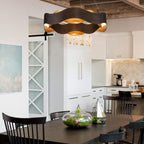 QN-VAUGHAN-P-M-BRZ-GD Vaughan LED Chandelier Medium Bronze and Brushed Gold