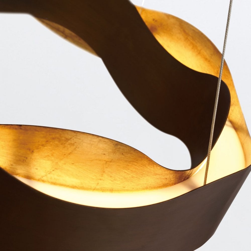 QN-VAUGHAN-P-M-BRZ-GD Vaughan LED Chandelier Medium Bronze and Brushed Gold