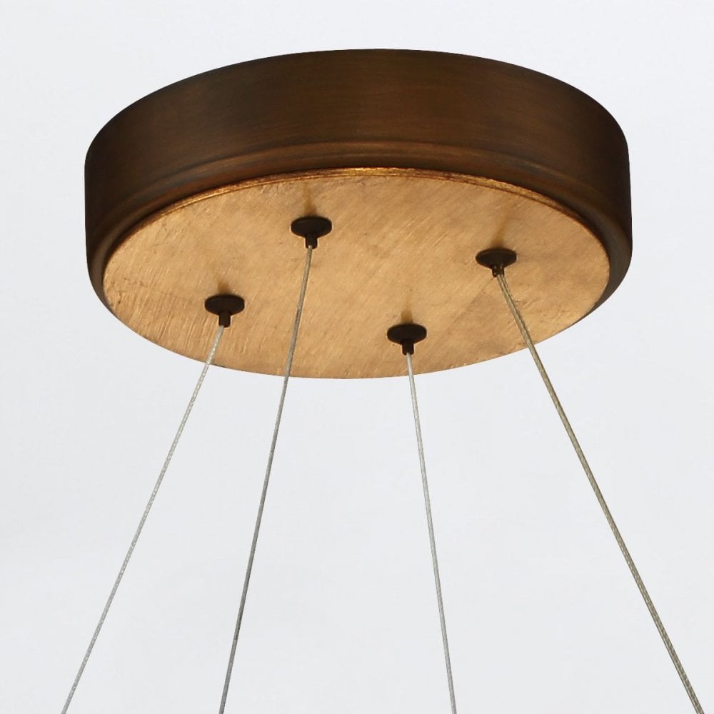 QN-VAUGHAN-P-M-BRZ-GD Vaughan LED Chandelier Medium Bronze and Brushed Gold