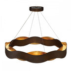 QN-VAUGHAN-P-M-BRZ-GD Vaughan LED Chandelier Medium Bronze and Brushed Gold