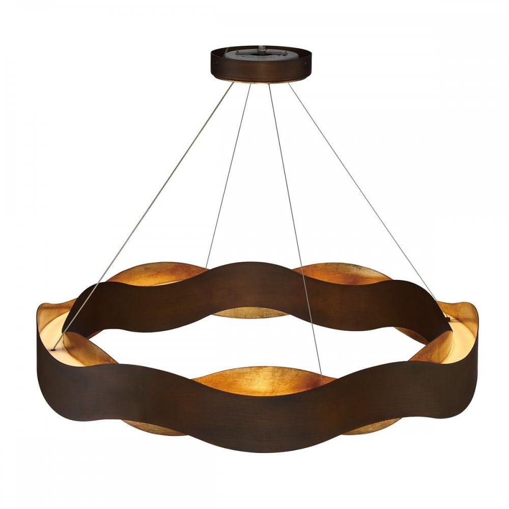 QN-VAUGHAN-P-M-BRZ-GD Vaughan LED Chandelier Medium Bronze and Brushed Gold