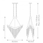 QN-VIVIEN-P-L-BG Vivien LED Chandelier Brushed Gold