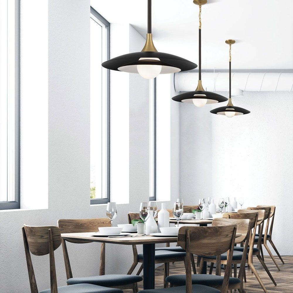 QN-WELSH-P-BK Welsh LED Pendant Light Matte Black