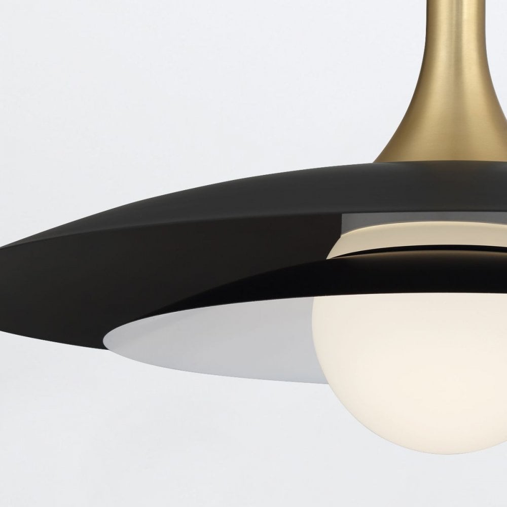 QN-WELSH-P-BK Welsh LED Pendant Light Matte Black