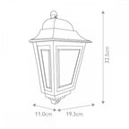 DECO-LANE7-BLACK Deco Lane 1 Light Outdoor Half Wall Lantern Black