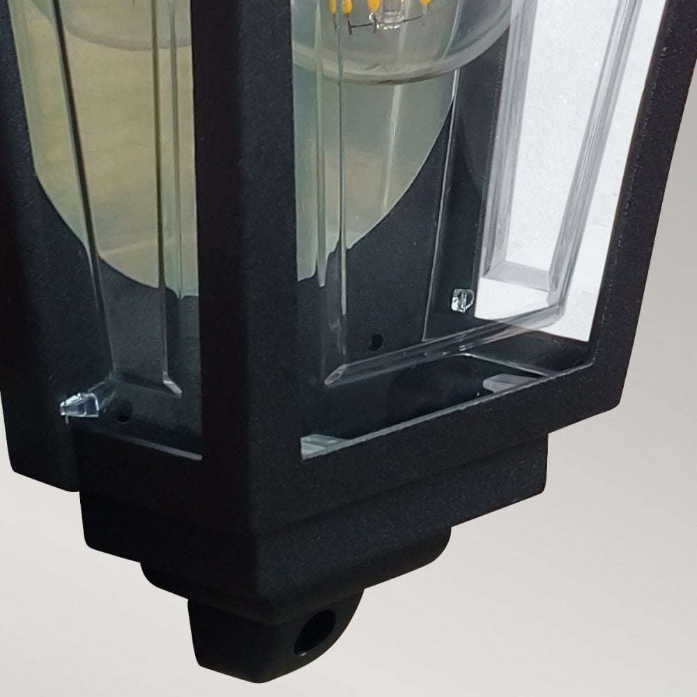 DECO-LANE7-BLACK Deco Lane 1 Light Outdoor Half Wall Lantern Black