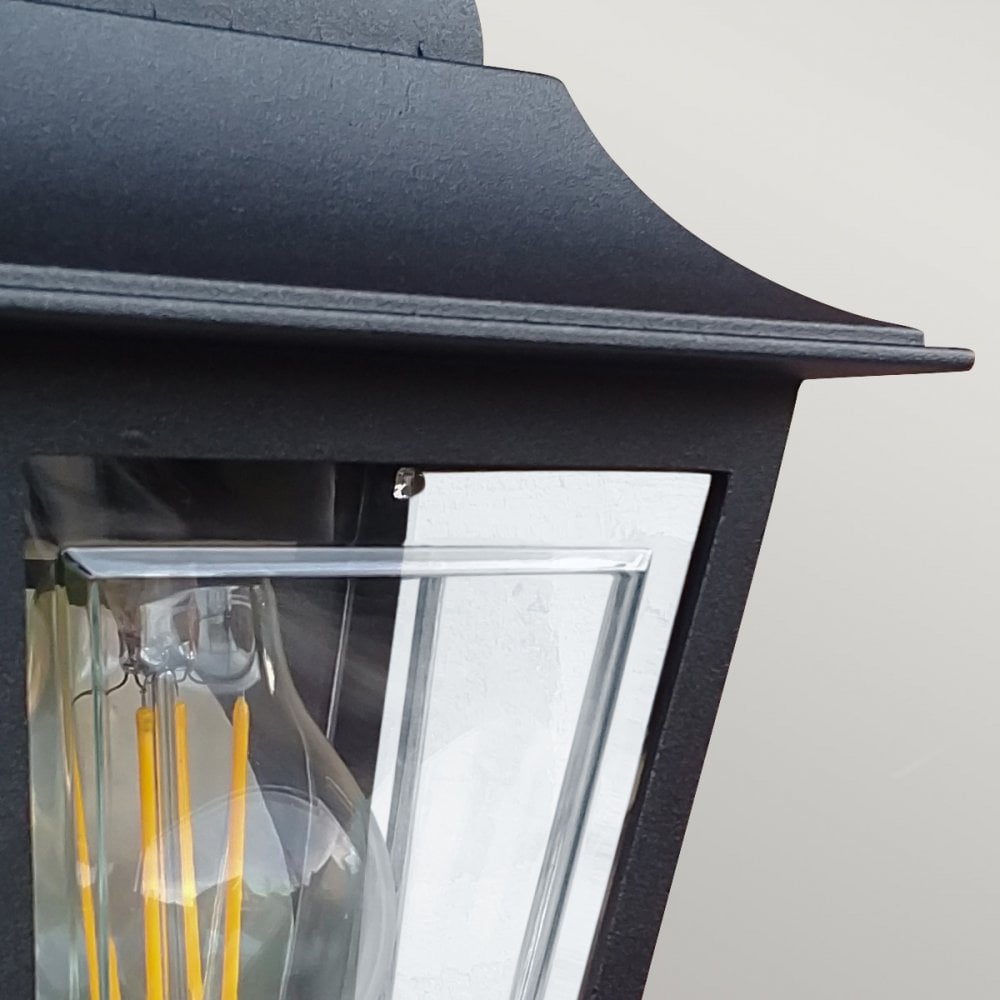 DECO-LANE7-BLACK Deco Lane 1 Light Outdoor Half Wall Lantern Black