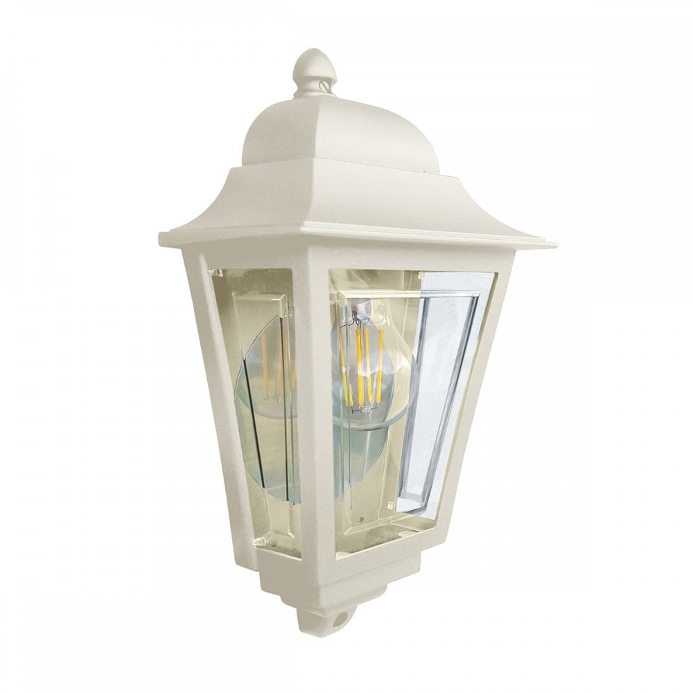 DECO-LANE7-CREAM Deco Lane 1 Light Outdoor Half Wall Lantern Cream