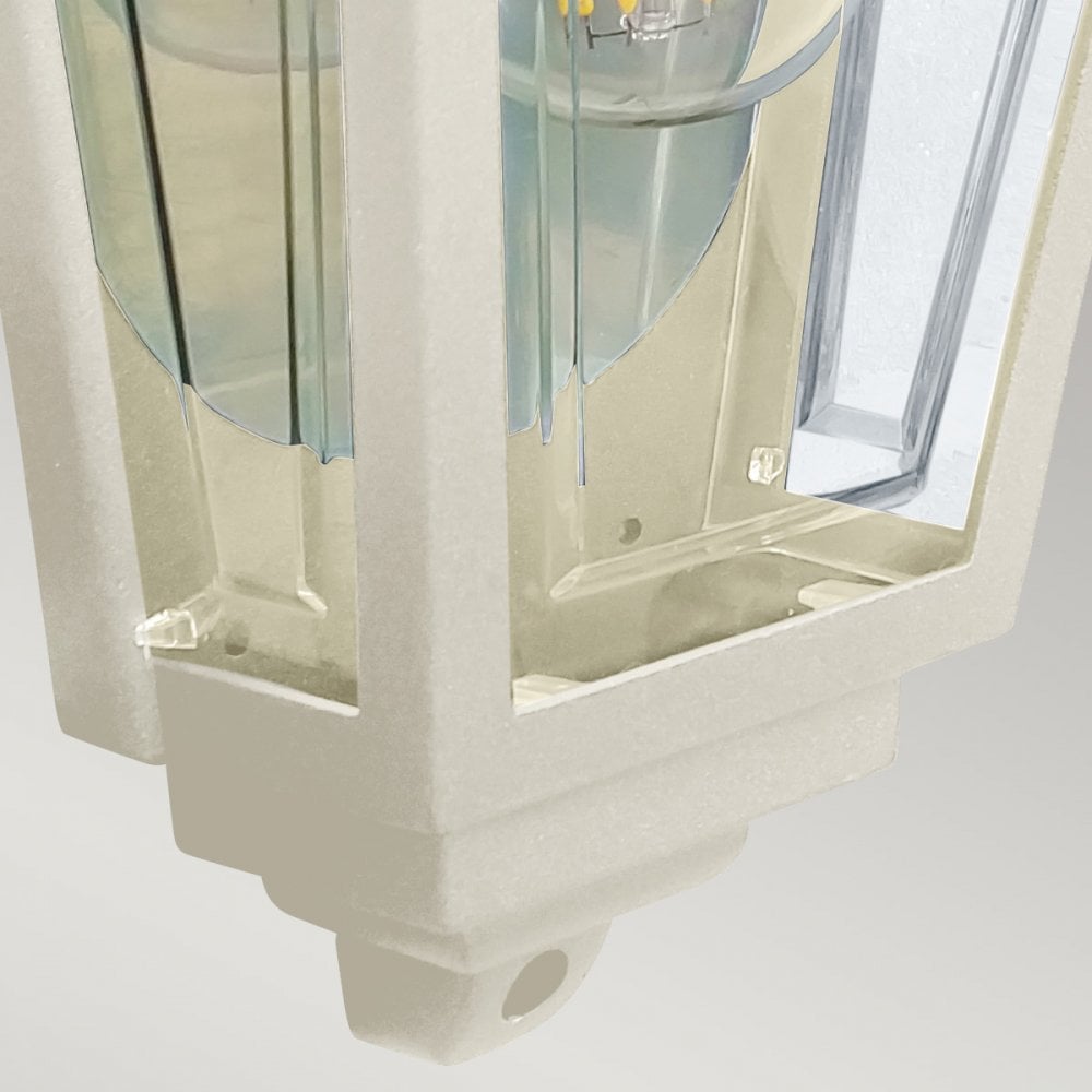 DECO-LANE7-CREAM Deco Lane 1 Light Outdoor Half Wall Lantern Cream