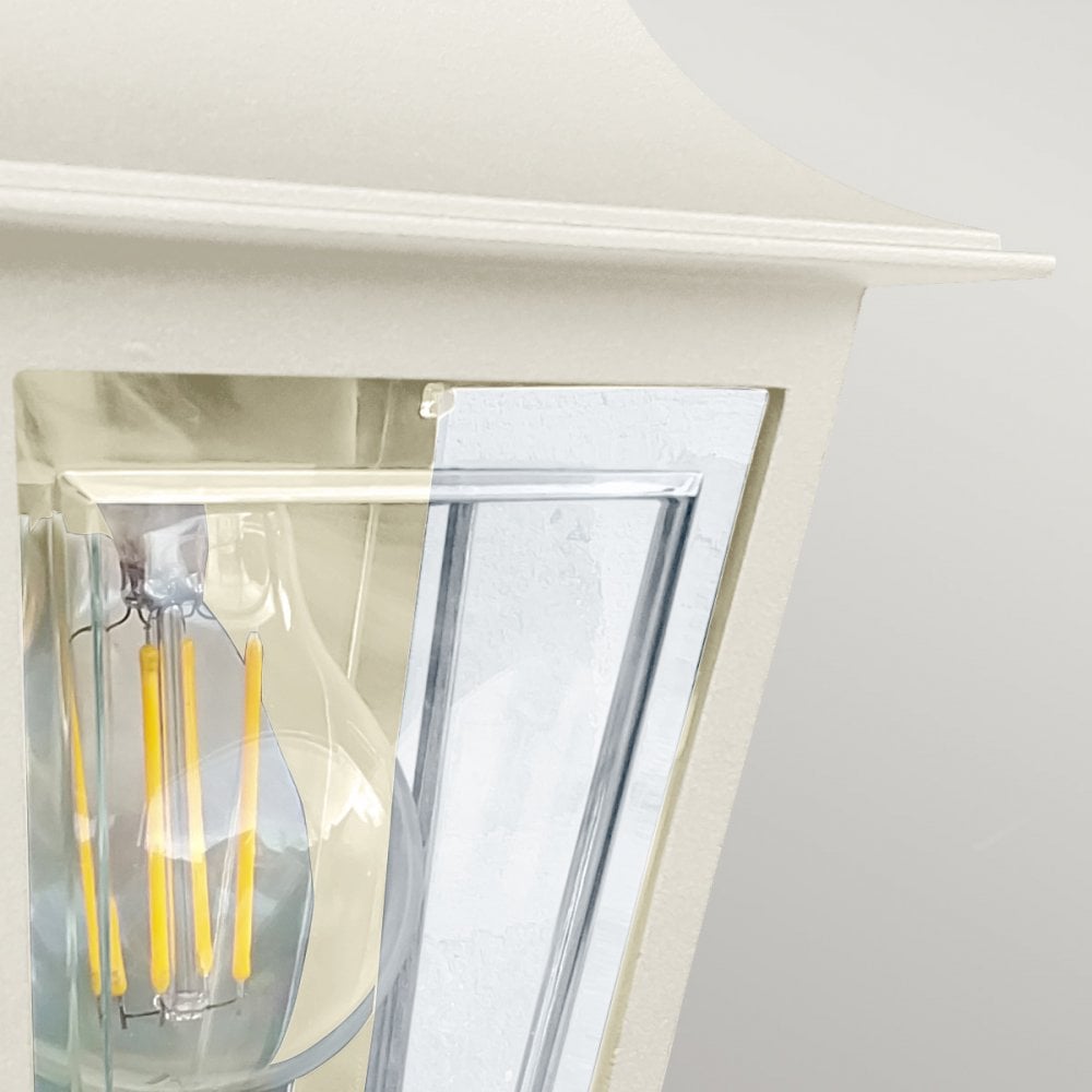 DECO-LANE7-CREAM Deco Lane 1 Light Outdoor Half Wall Lantern Cream