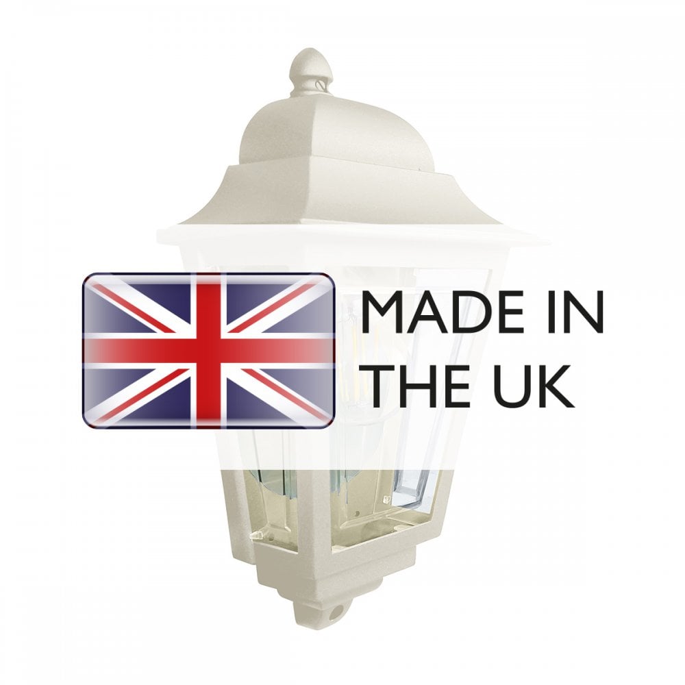 DECO-LANE7-CREAM Deco Lane 1 Light Outdoor Half Wall Lantern Cream