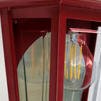 DECO-LANE7-RED Deco Lane 1 Light Outdoor Half Wall Lantern Red