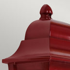 DECO-LANE7-RED Deco Lane 1 Light Outdoor Half Wall Lantern Red