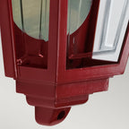 DECO-LANE7-RED Deco Lane 1 Light Outdoor Half Wall Lantern Red