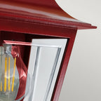 DECO-LANE7-RED Deco Lane 1 Light Outdoor Half Wall Lantern Red