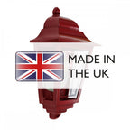 DECO-LANE7-RED Deco Lane 1 Light Outdoor Half Wall Lantern Red