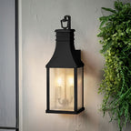 HK-BEACON-HILL-M-MB Beacon Hill 2 Light Outdoor Medium Wall Lantern Museum Black