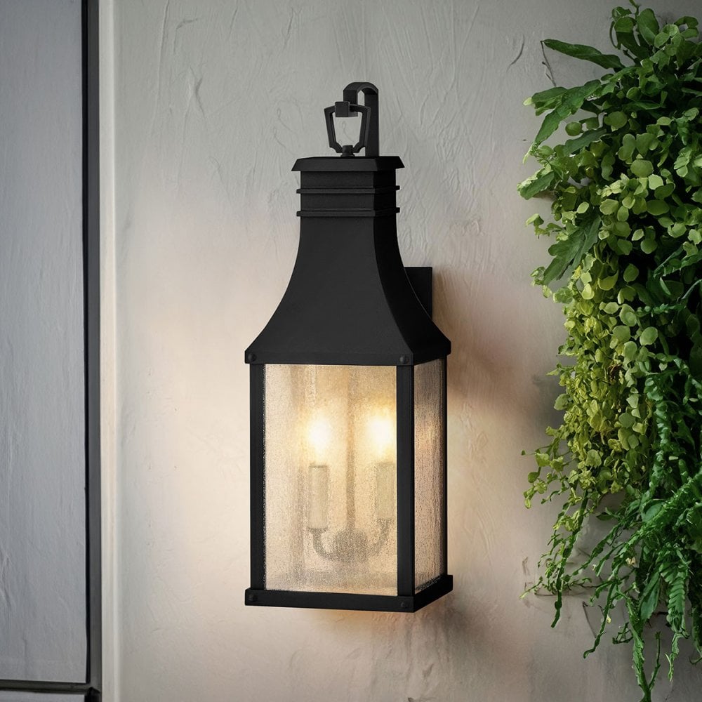 HK-BEACON-HILL-M-MB Beacon Hill 2 Light Outdoor Medium Wall Lantern Museum Black