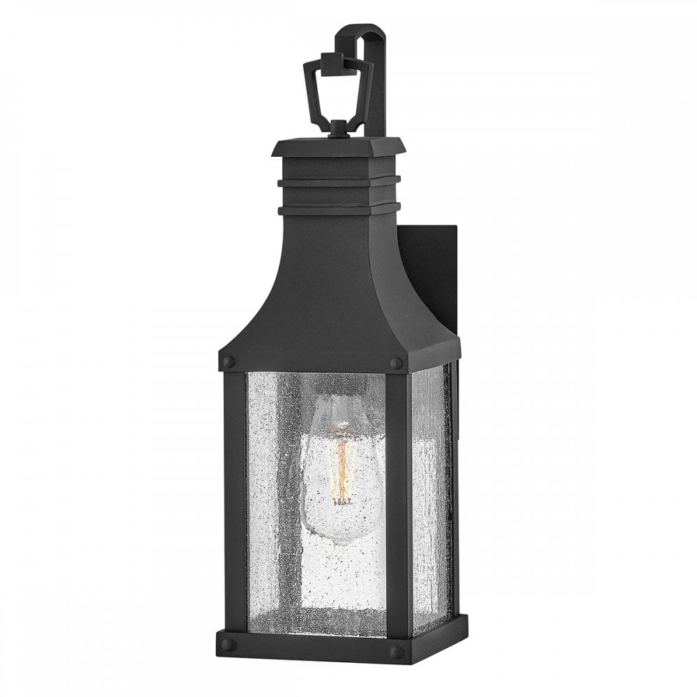 HK-BEACON-HILL-S-MB Beacon Hill 1 Light Outdoor Small Wall Lantern Museum Black